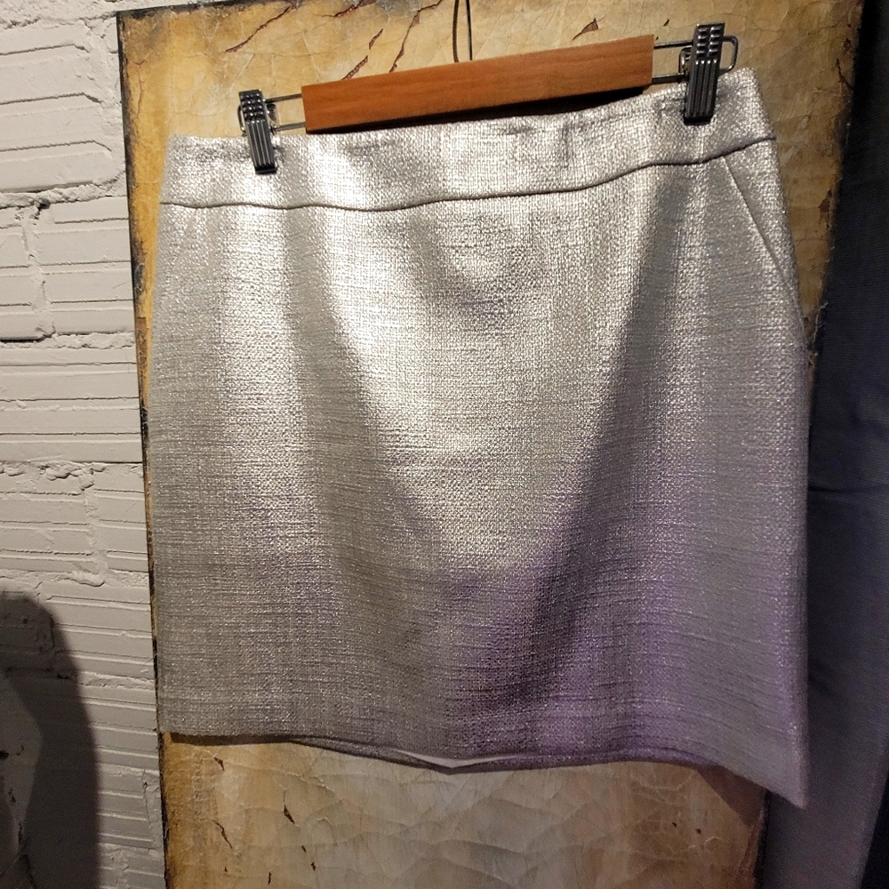 White House Black Market  Metallic skirt